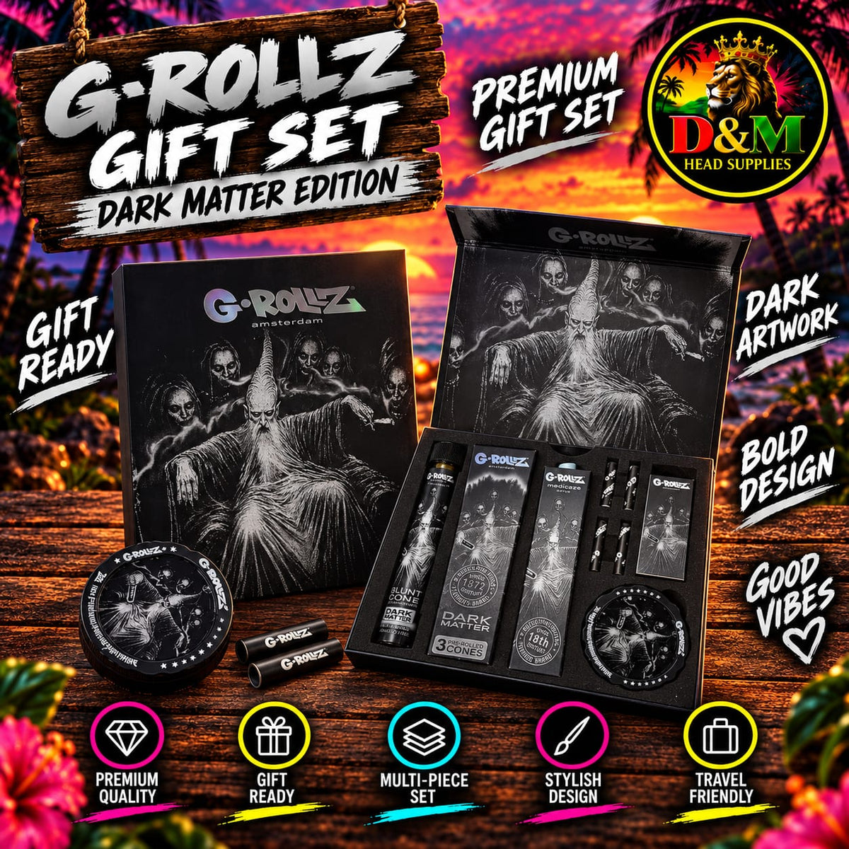 Grollz gift set dark matter