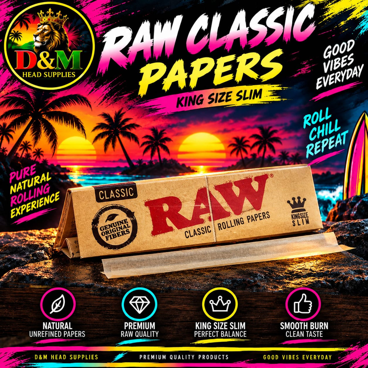 Raw classic kingsize papers