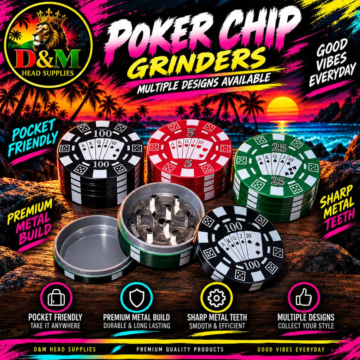 Poker chip grinder